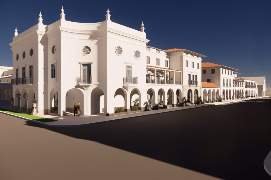 Mixed-use Streetscape Fairfax & Sammons Architecture